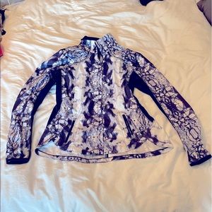 Lululemon light wind breaker rain jacket blue purple size 8